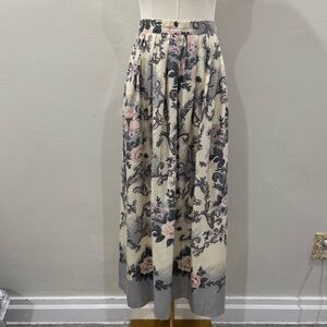 Vintage Cos Cob Floral Twill Skirt – Juniors 14 (Made in USA)